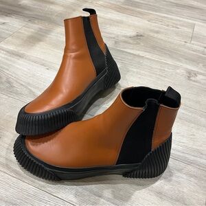 3.1 Phillip Lim Tan and Black Ankle Booties